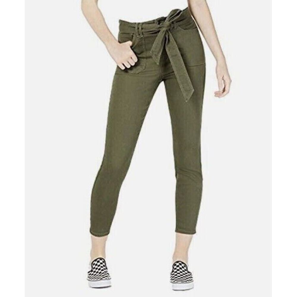 VANILLA STAR Women's‎ Juniors Belted Cropped Jeans Green Size 3